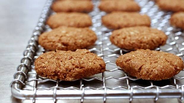 ANZAC biscuits should have a "fudgy" centre. Photo: Jennifer Soo