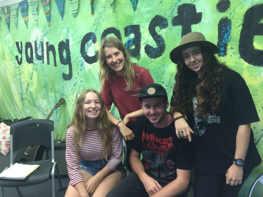 TALENTED: Young Band, Fika, started their Young Coasties Song Writing Project journey at Culburra Beach recently.