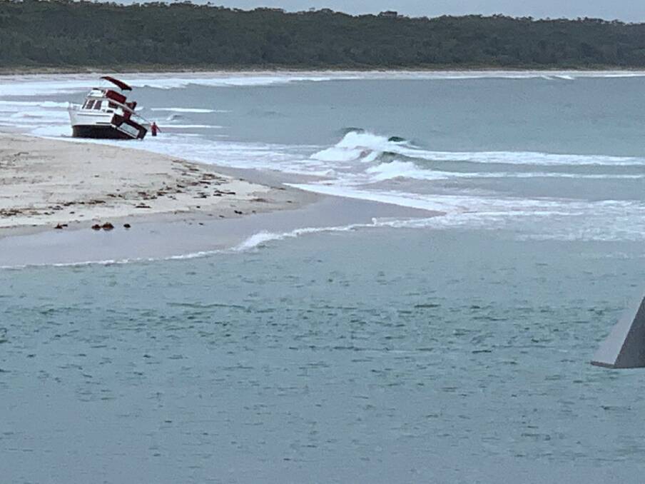 Mystery boat washed up at Currambene Creek