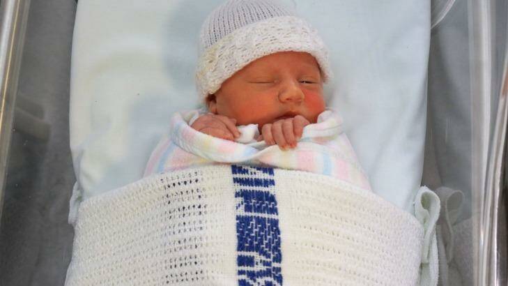 Kane and Ashley Buchanan's baby Ava. Photo: Kirk Gilmour