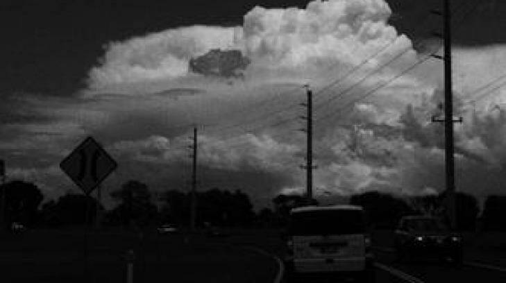 Another storm heading for Campbelltown this afternoon.  Photo: Nick Moir