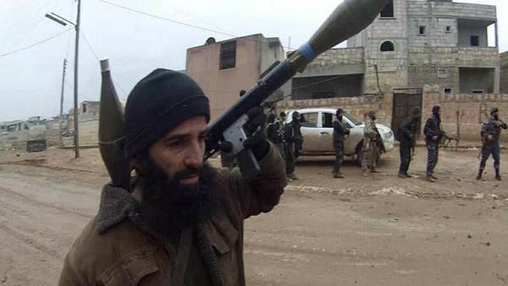 An image taken from Twitter claiming to be Mohammad Ali Baryalei fighting with Islamic State.