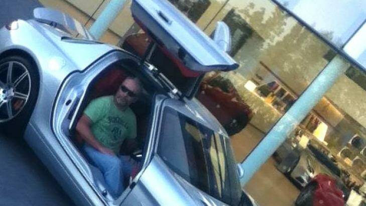 George Kanalis, pictured in his Lamborghini. Photo: Facebook