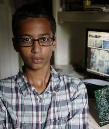 "It made me feel like I wasn't human": Ahmed Mohamed at his home in Irving, Texas. Photo: Dallas Morning News/AP