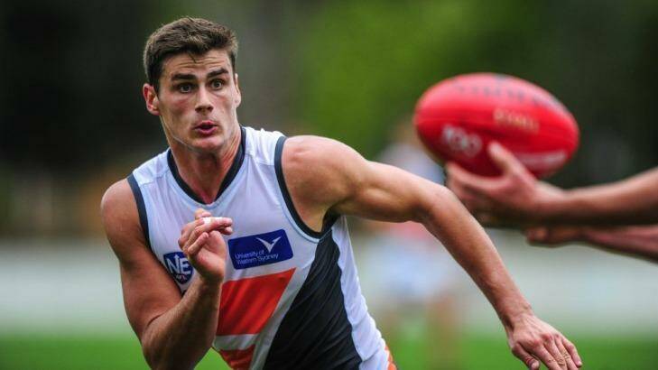 No.1 draft pick Tom Boyd will make his AFL debut for the GWS Giants on Sunday. Photo: Katherine Griffiths