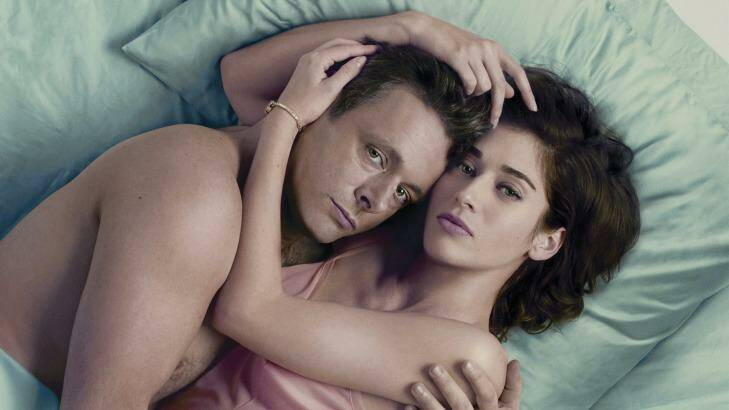 Bedroom blues:  Michael Sheen and Lizzy Caplan in <i>Masters of Sex</i>.
