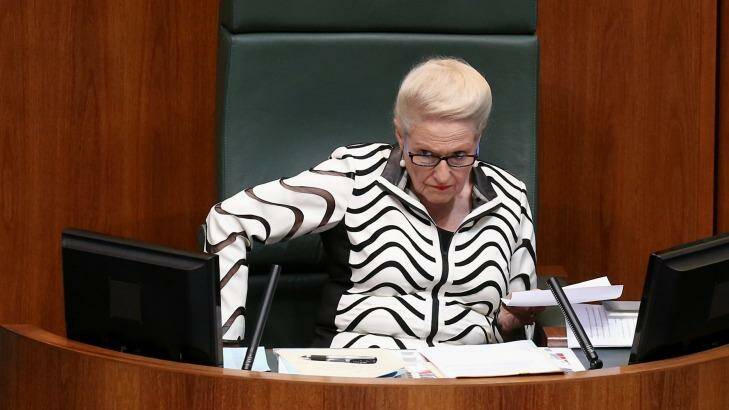 Speaker Bronwyn Bishop spent $90,000 of taxpayer funds during a Europe trip in which she bid for a plum position.  Photo: Alex Ellinghausen