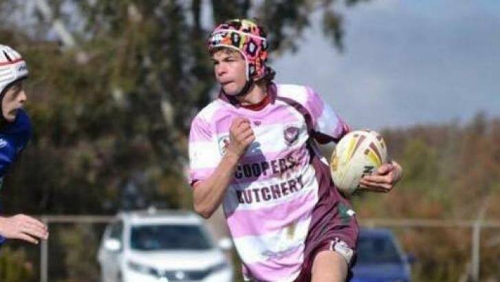 Lui Polimeni, 15, was a talented rugby league player. Photo: Harden Hawks/Facebook