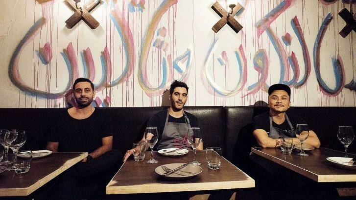 Mo Moubayed, Julian Cincotta and Jordan Muhamad at Thievery in Glebe. Photo: Christopher Pearce