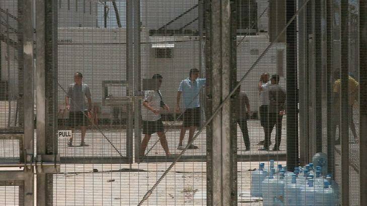 Asylum seekers at the Manus Island detention centre. Photo: Andrew Meares