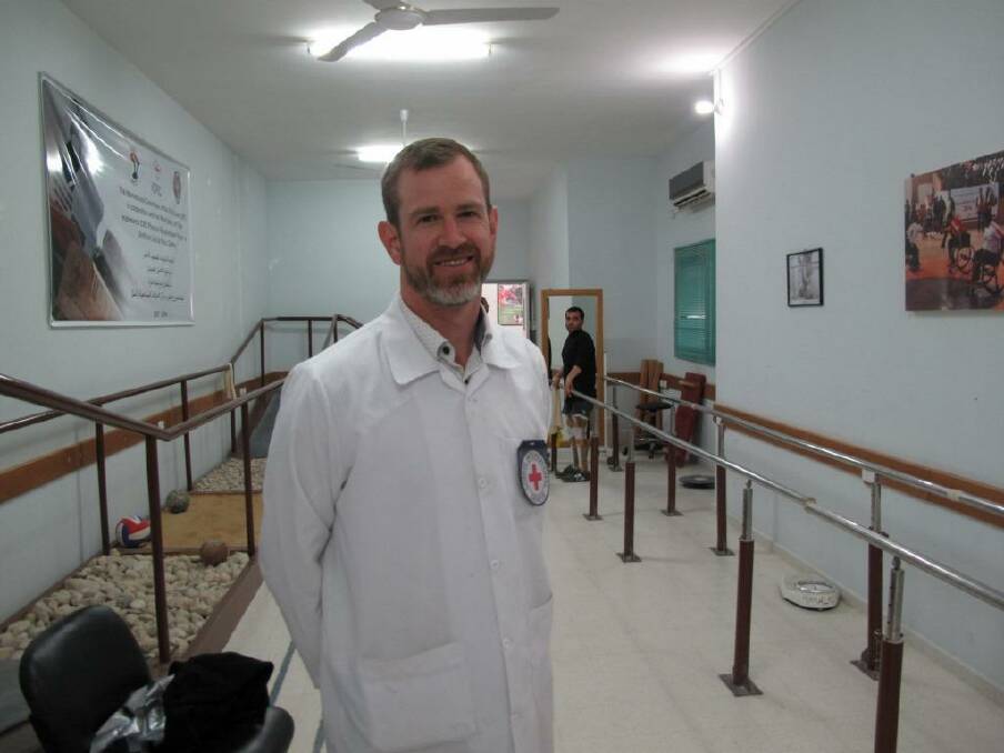 'We're very busy': Melbourne prosthetist Greg Halford in Gaza. Photo: Ruth Pollard