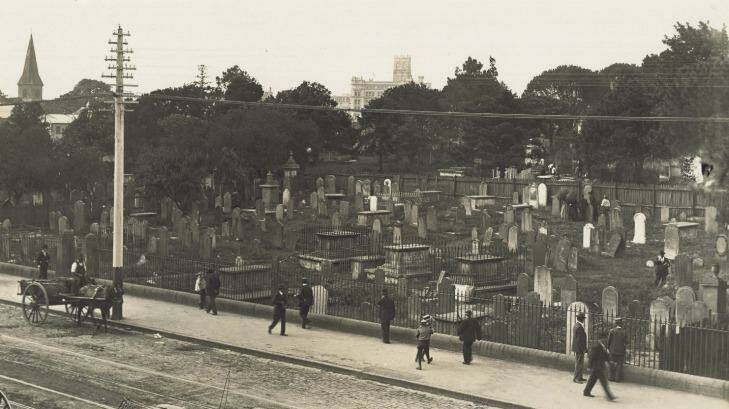Central station was built on land previously occupied by the Devonshire Street Cemetery.  Photo: State Records NSW