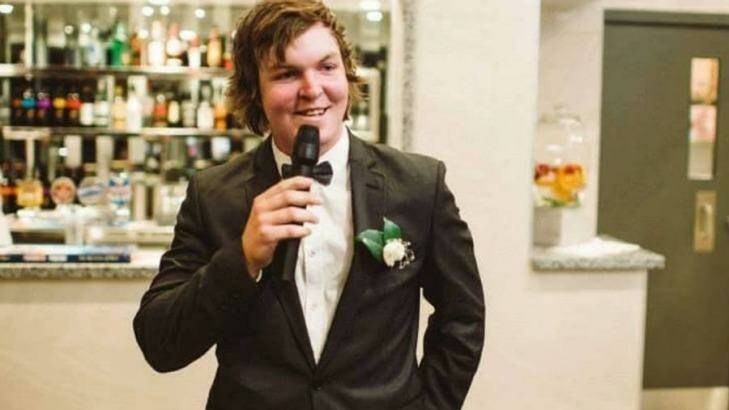 Liam Reeves, 21, was struck by a train while walking along tracks.  Photo: Mark Reeves
