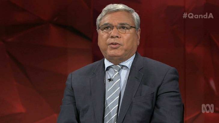 'I think you're very much in fantasy land' ... Warren Mundine, an adviser to the Australian Prime Minister, dismissed Sir Michael Marmot 's suggestions. Photo: Q&A
