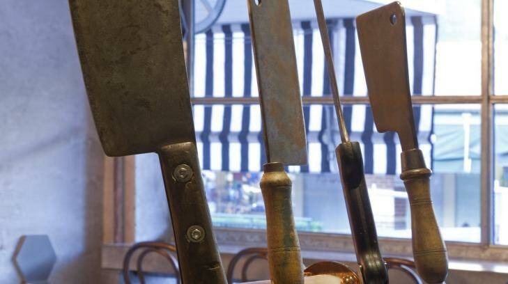 The distinctive tap beer handles at the Butcher's Apprentice, Wahroonga.
 Photo: Supplied