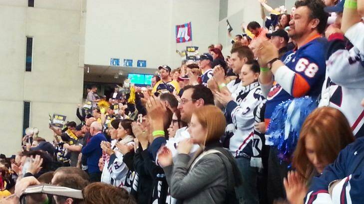 Ice fans, spurred on by the significant numbers of travelling Brave fans, found full voice in their semi-final. Photo: Will Brodie