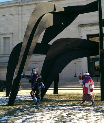 The Meitiv children outside the National Gallery of Art in Washington DC.  Photo: Supplied
