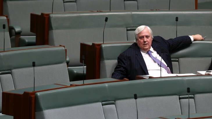 Palmer United Party leader Clive Palmer in the House of Representatives. Photo: Alex Ellinghausen