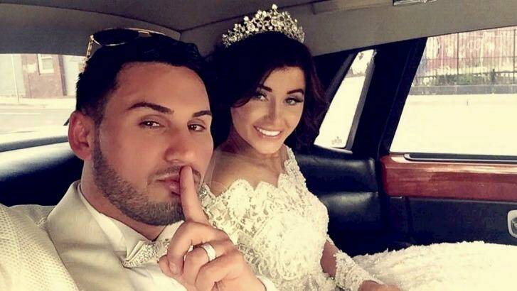 ?Salim Mehajer and his wife Aysha during their lavish wedding in August last year.  Photo: Facebook