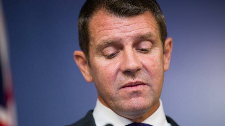 '[Baird] is not a political animal' ... the outgoing Premier became emotional as he announced his resignation. Photo: Janie Barrett