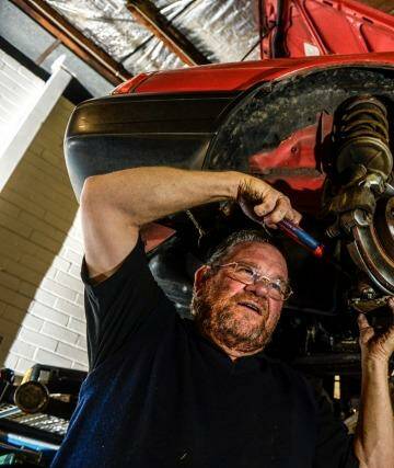 Mechanic Steve Aumann was part of a study that found short bursts of excercise helps to regulate blood sugar levels in diabetics. Photo: Penny Stephens