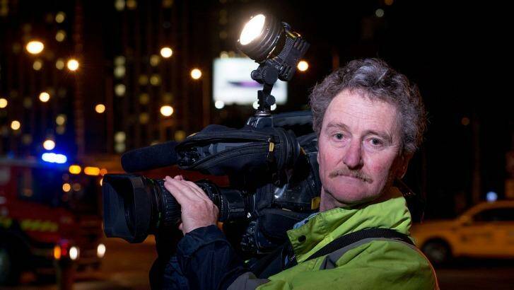 Overnight TV newsman Chris Keane  hopes the public is not misled by the movie <i>Nightcrawler</i>.. Photo: Jesse Marlow