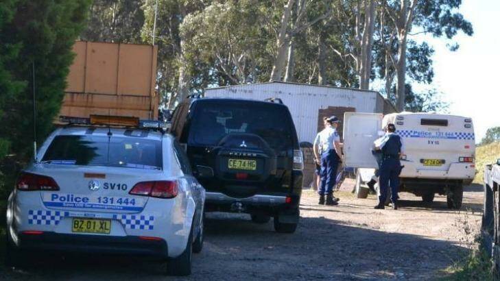 Police swoop on a property in Millbank Road, Worrigee on the NSW South Coast as part of nine drug raids on Tuesday. Photo: Supplied