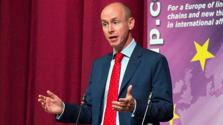 Tory MP Daniel Hannan at a pro-Brexit event in London this week. Photo: Latika Bourke