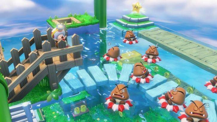 Yawns: Captain Toad is easily fatigued. He and floating goombas have that in common.