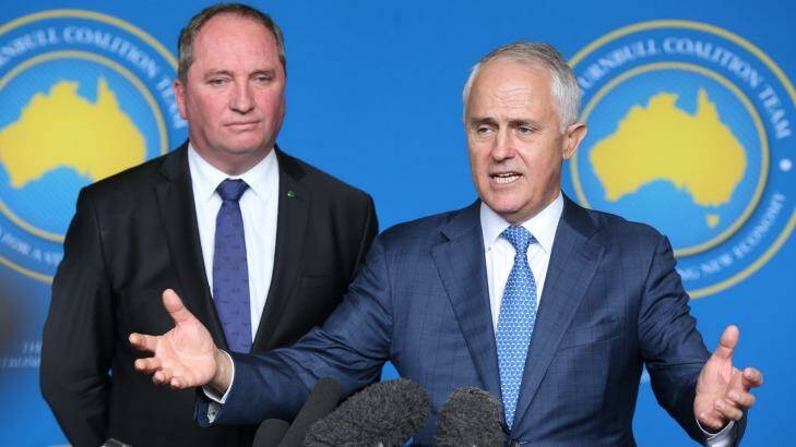 "It was a decision of Cabinet": Barnaby Joyce said Malcolm Turnbull did not make a captain's pick on Kevin Rudd. Photo: Andrew Meares
