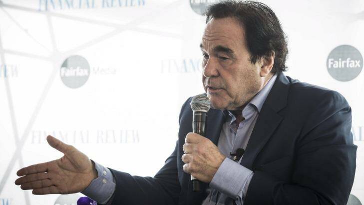 Oliver Stone, pictured in Sydney in May 2015, said his upcoming movie <em>Snowden</em> was turned down by every major studio. Photo: Dominic Lorrimer