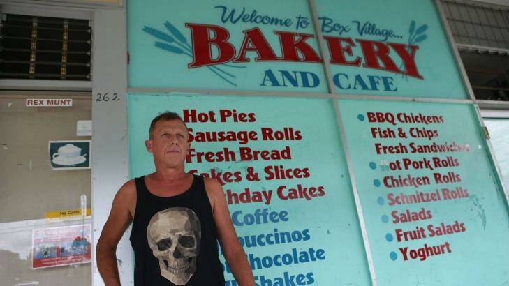 Ross Paull, standing outside the Box Village Bakery and Cafe, said his family also became ill. Photo: John Veage