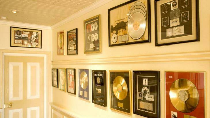 Strawberry Hill's  conference room boasts the island's musical successes. Photo: Island Outpost