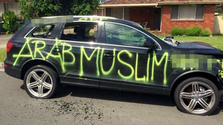 The attack is the subject of a police investigation.  Photo: Islamophobia Register Australia's Facebook page