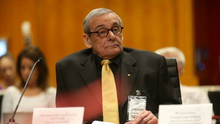 ICAC inspector David Levine before the NSW parliamentary oversight
committee in March.  Photo: Peter Rae