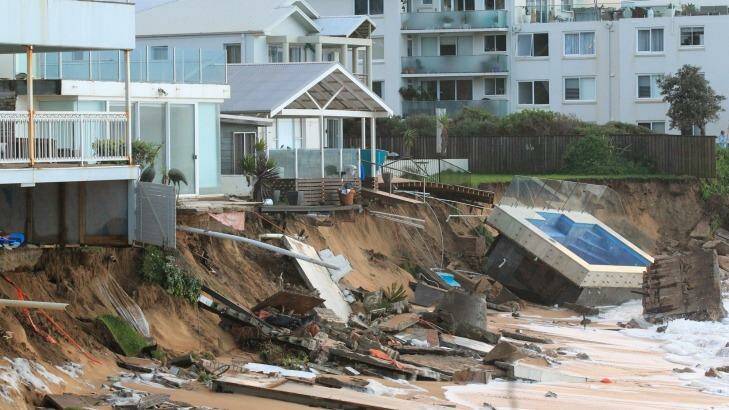 Claims expected to increase as evacuated residents return home: houses at Collaroy Beach. Photo: Peter Rae
