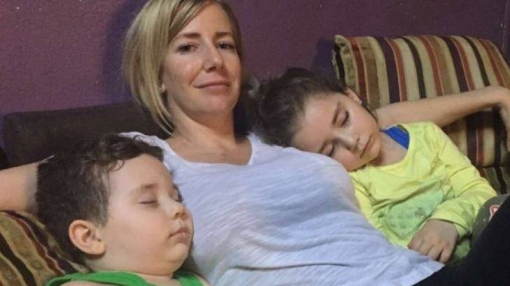 Sally Faulkner with her children shortly after the recovery operation. Photo: Supplied.