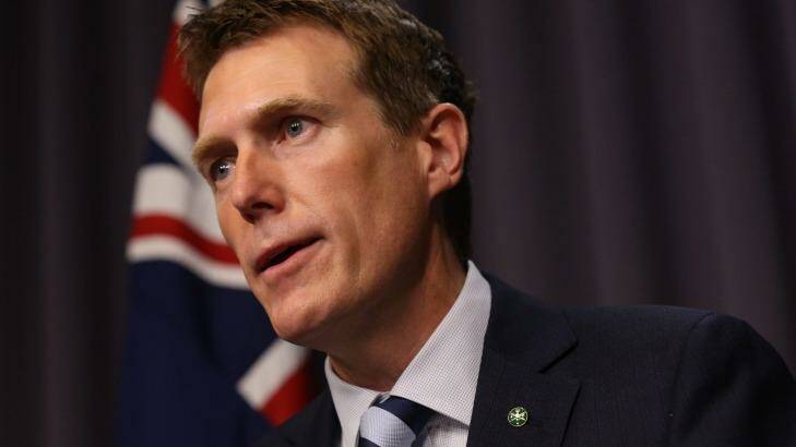 Social Services Minister Christian Porter has said it is unfair people on combined paid parental leave payments can earn more than some do in a year. Photo: Andrew Meares