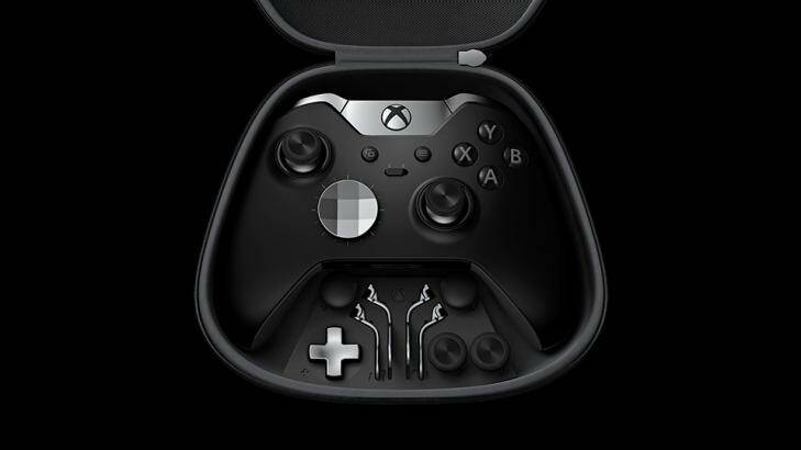 The controller comes in a protective carry case with three sets of sticks, four paddles and two directional pads.