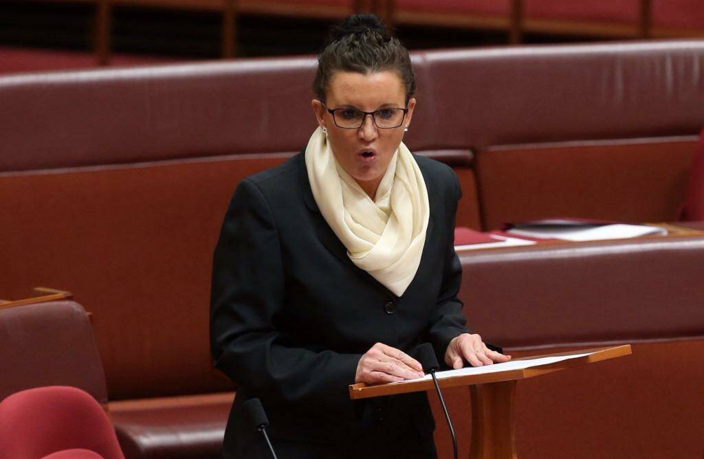 Palmer United senator Jacqui Lambie says she intends to introduce a private members bill to ban the burqa. Photo: Andrew Meares