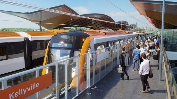 An artist's impression of Kellyville station Photo: Supplied