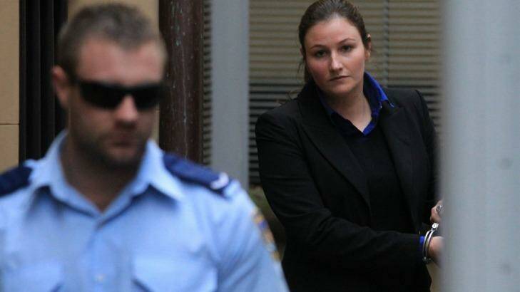 Harriet Wran leaves the NSW Supreme Court on Monday.  Photo: James Alcock