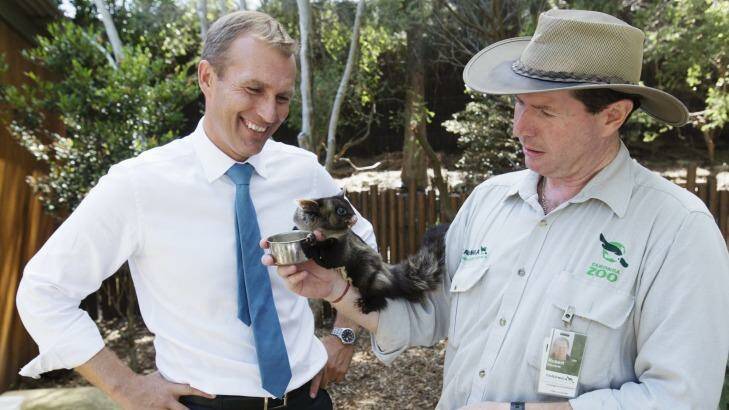 NSW Environment Minister Rob Stokes at the Taronga Zoo. Photo: James Brickwood