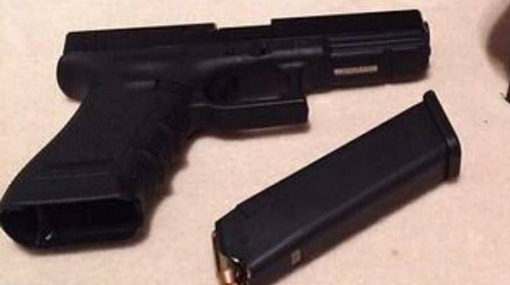 A photo of a pistol on Josh Taylor's Facebook page. Photo: Facebook