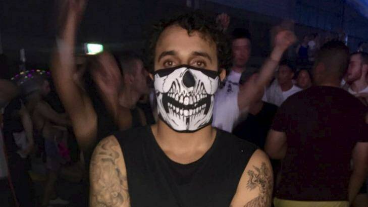 Zane Raffie, 21, at the Defqon festival. He has been charged with trying to conceal drugs at Sydney Olympic Park. Photo: Facebook