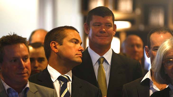 Finally resolved ... former One.Tel heads Lachlan Murdoch and James Packer. Photo: Rob Homer