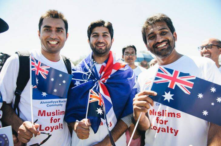 The Australia Day citizenship ceremony at Rond Terrace.
Fareed Zafar, Waqar Ahmad, and Ahmed Munir