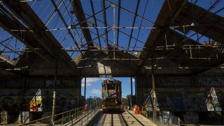 Sydney's last tram gets ready for its last journey  Photo: Nic Walker