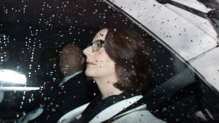 Former prime minister Julie Gillard arrives at the royal commission into trade union corruption in September. Photo: Peter Rae