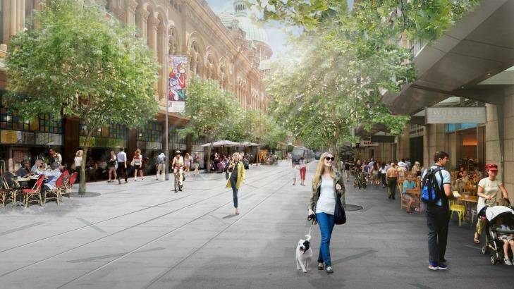 An artist's impression of the City of Sydney's plan for George Street in 2020. Photo: Supplied